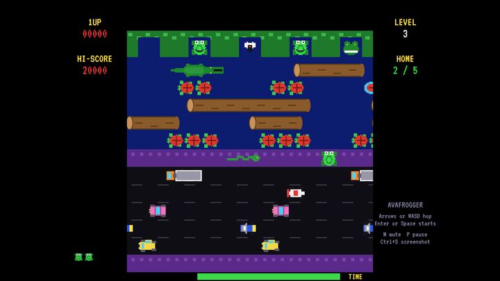 AVAFrogger gameplay