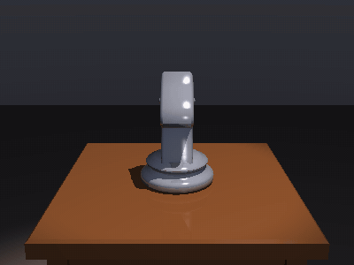 Animations rendered in AVA Modeler: a carbon atom Claude built and a chess knight turning on a table