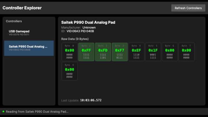 ControllerExplorer screenshot