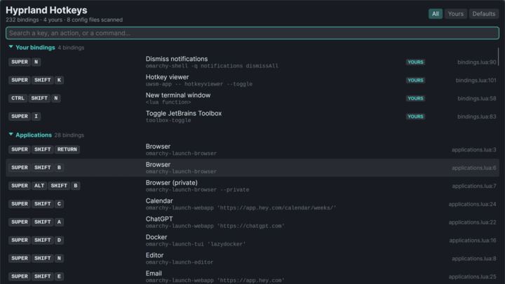 HotKeyViewer screenshot