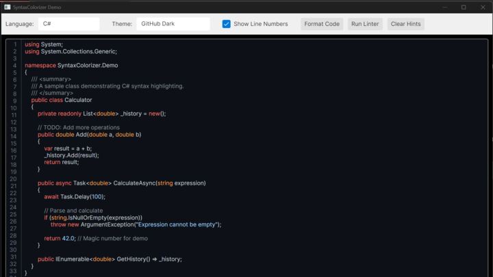 SyntaxColorizer screenshot